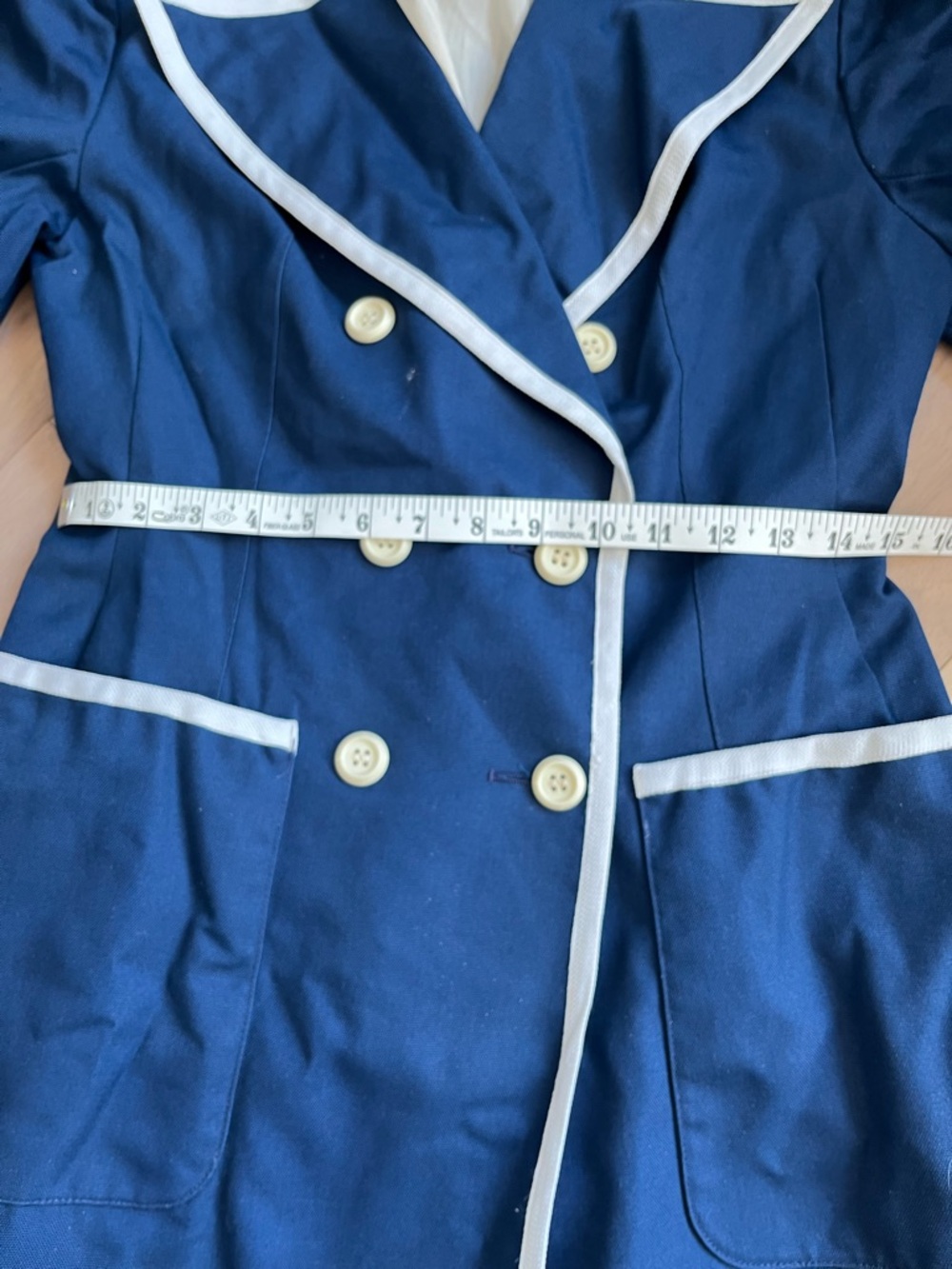 Vintage London Fog Navy Double-Breasted Main Coat Size S - Picture 16 of 16